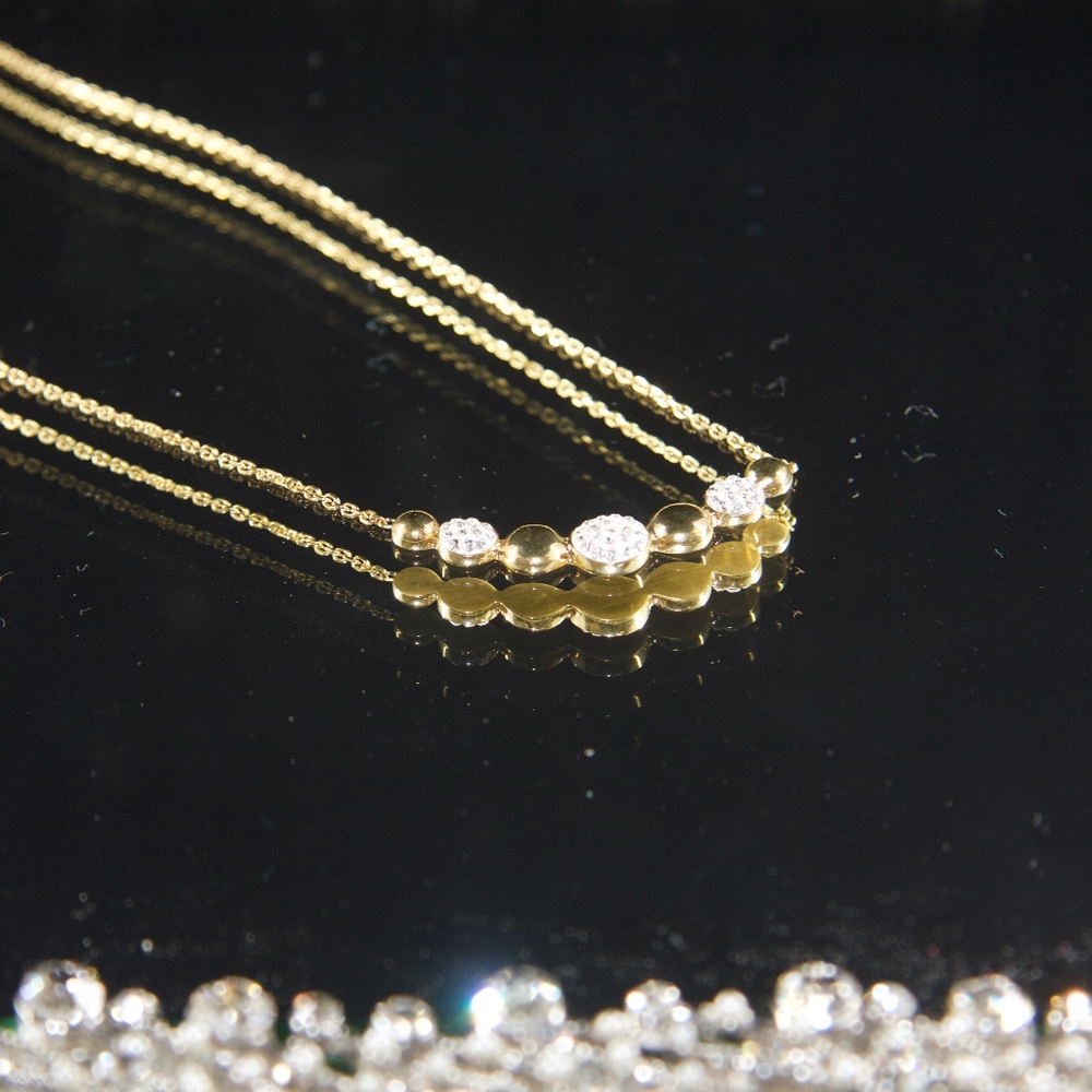 14kt Gold Dipped Swarovski Necklace - image 5